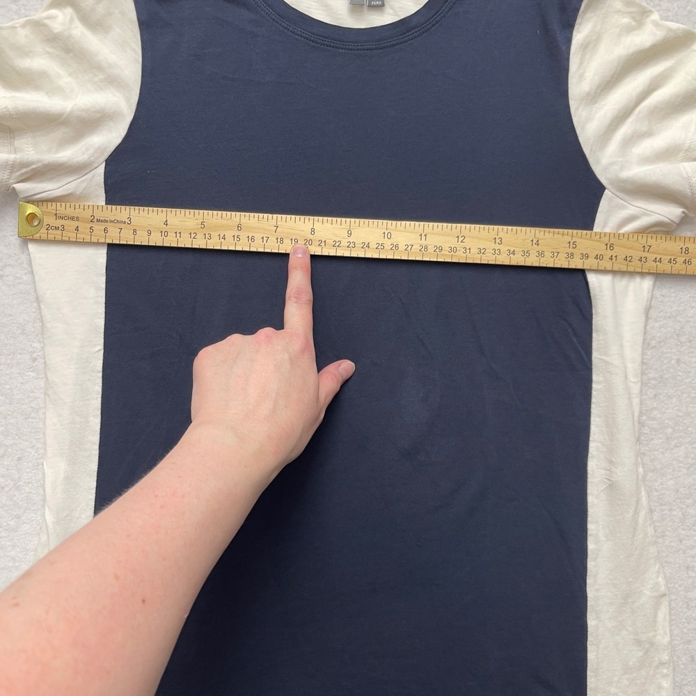 Vince T-Shirt Small Pima Cotton Colorblock Crew Tee Minimalist Basic Luxury - Picture 6 of 7